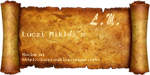 Luczi Miklós névjegykártya